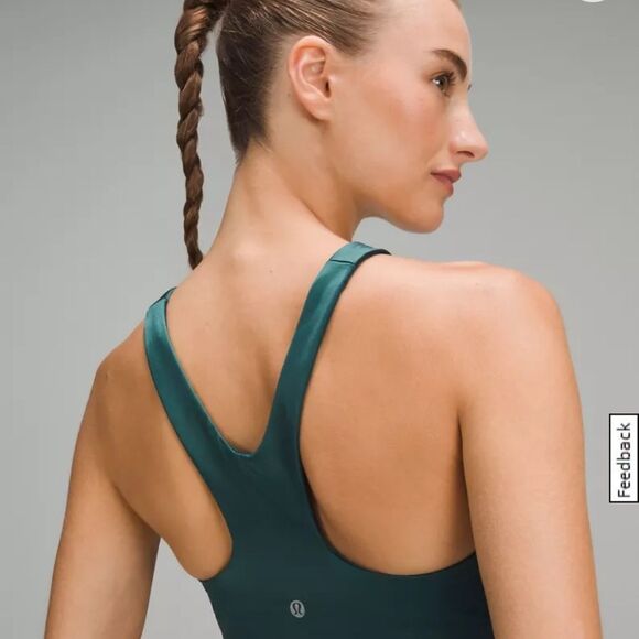 NWT New LULULEMON Shine Racerback Train Bra Storm Teal Green SMTL 10 - Picture 5 of 9